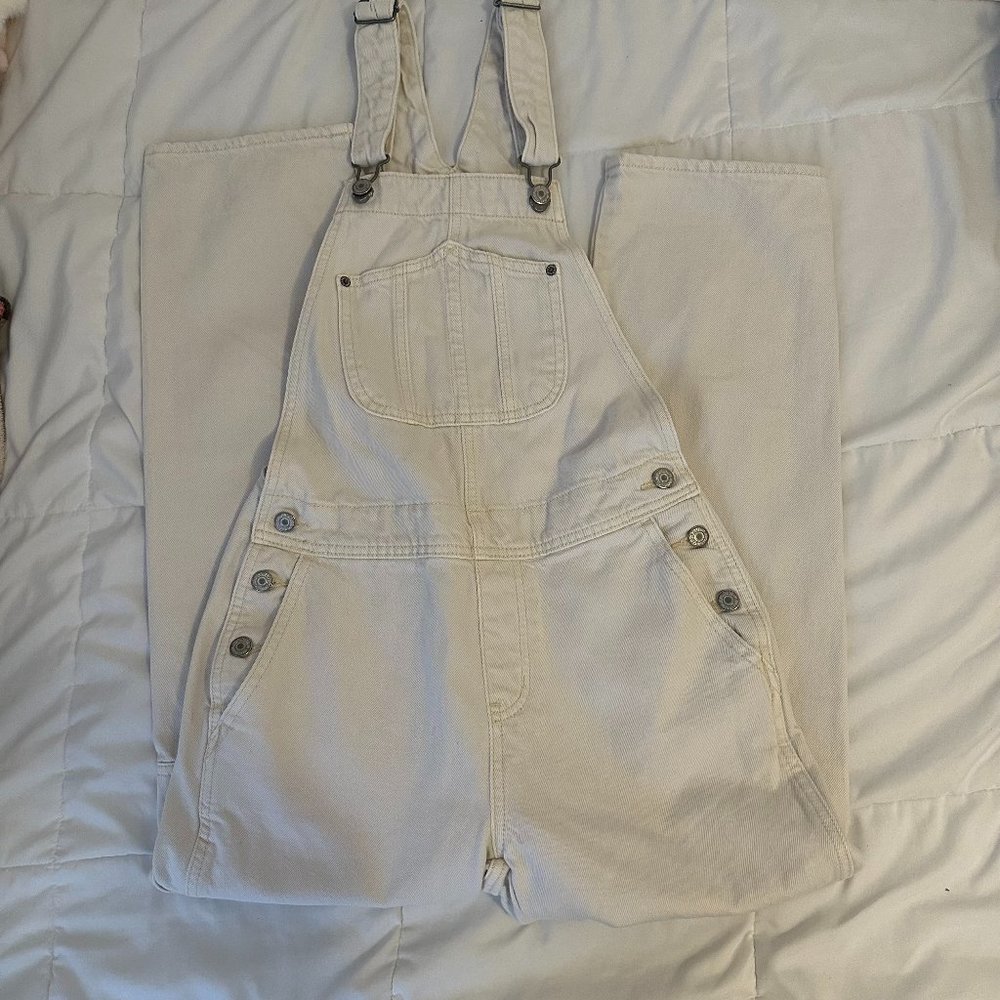 Old Navy Off-White Jean Overalls